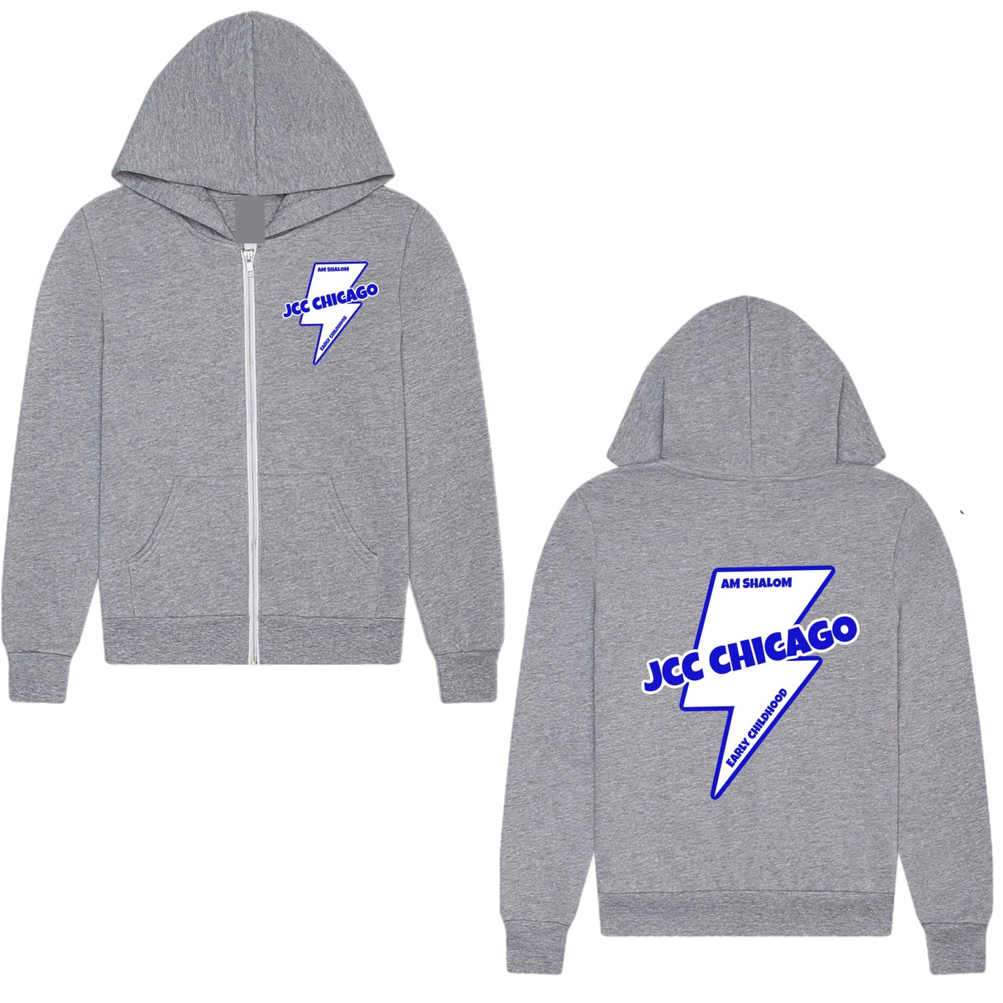 JCC Am Shalom bolt zip hoodie