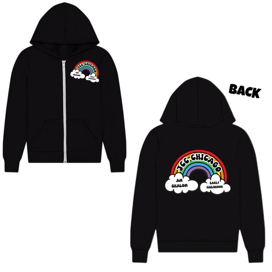 Rainbow JCC Am Shalom zip hoodie