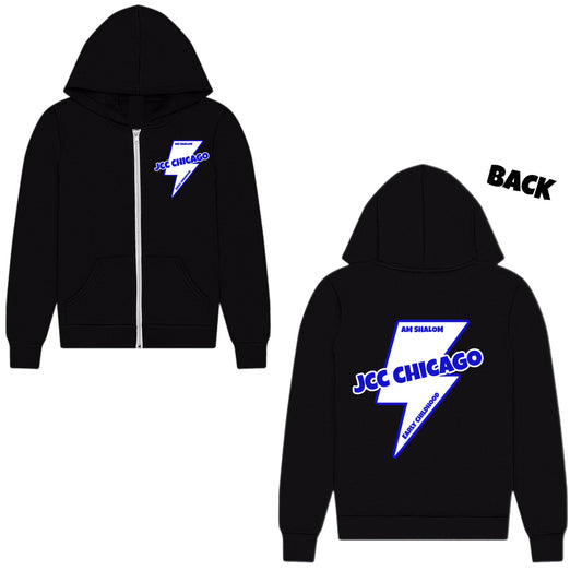 JCC Am Shalom bolt zip hoodie