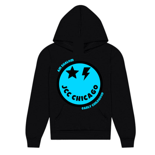 Blue emoji JCC Am Shalom hoodie