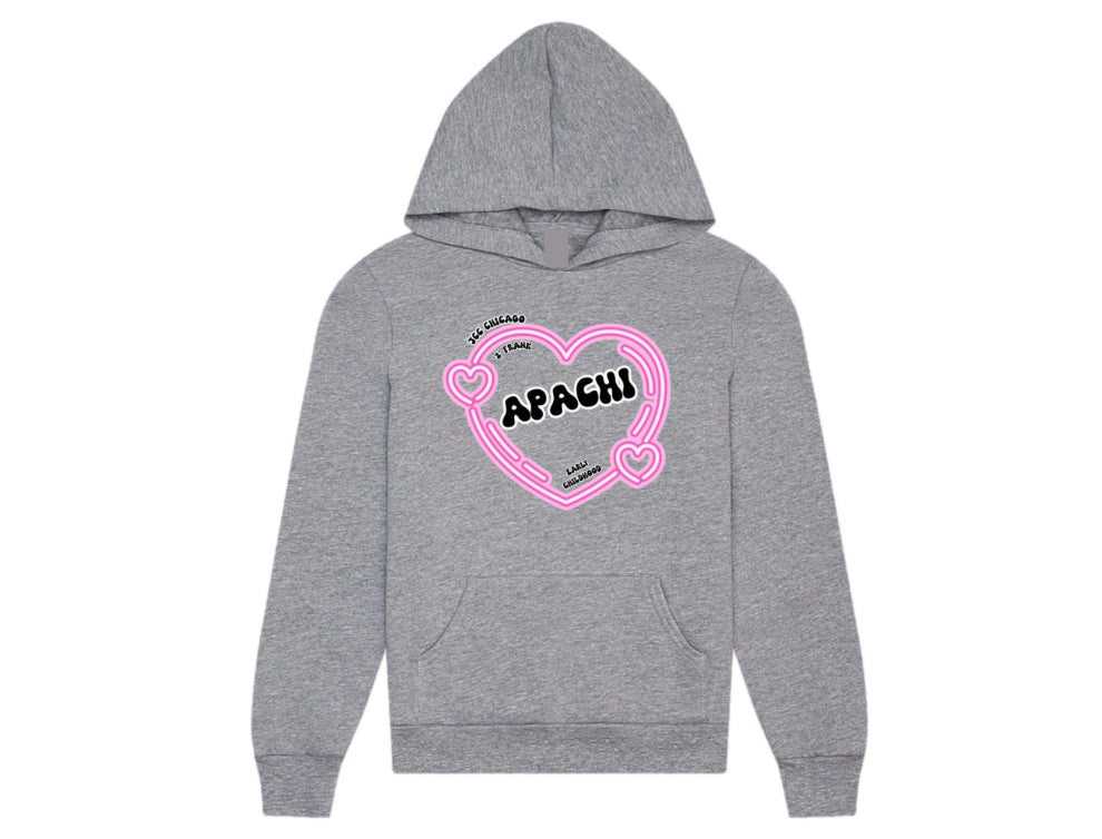 Pink heart APACHI hoodie