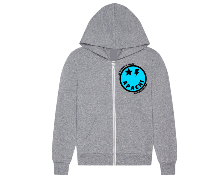 Blue emoji APACHI zip hoodie