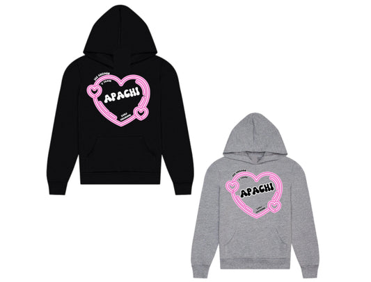 Pink heart APACHI hoodie