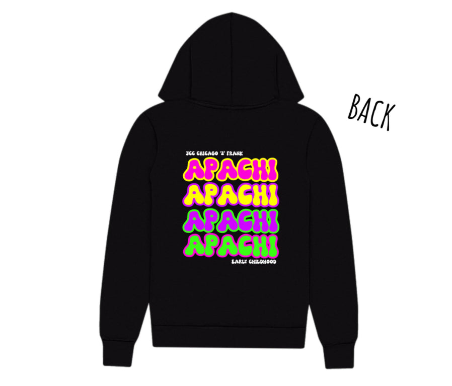 Girls neon APACHI zip hoodie