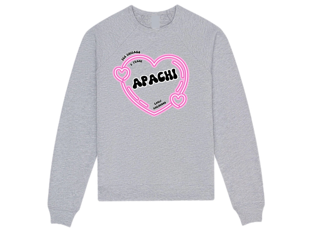 Pink heart APACHI crewneck