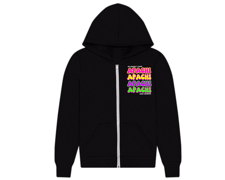 Girls neon APACHI zip hoodie