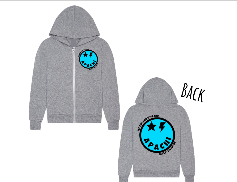 Blue emoji APACHI zip hoodie