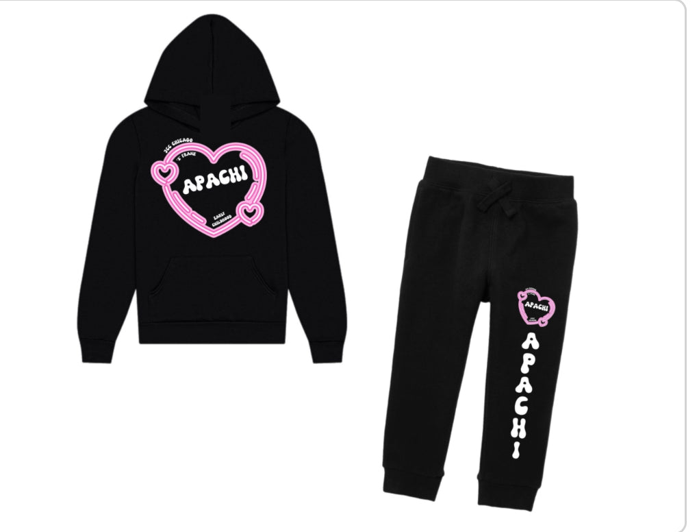 Pink heart APACHI joggers