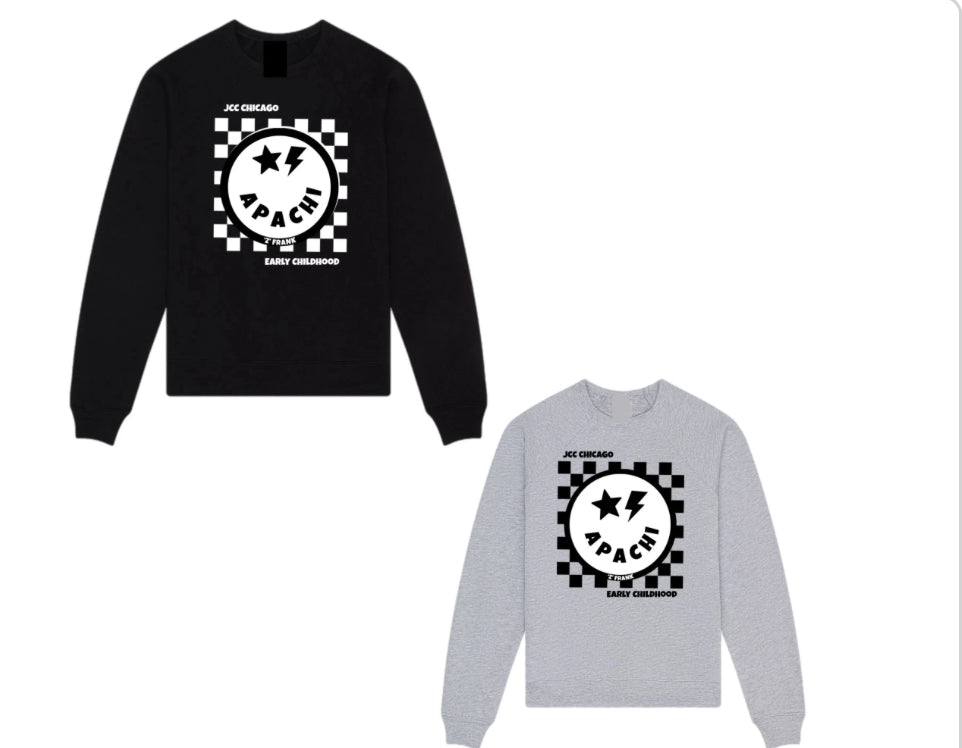 Checkered emoji APACHI crewneck