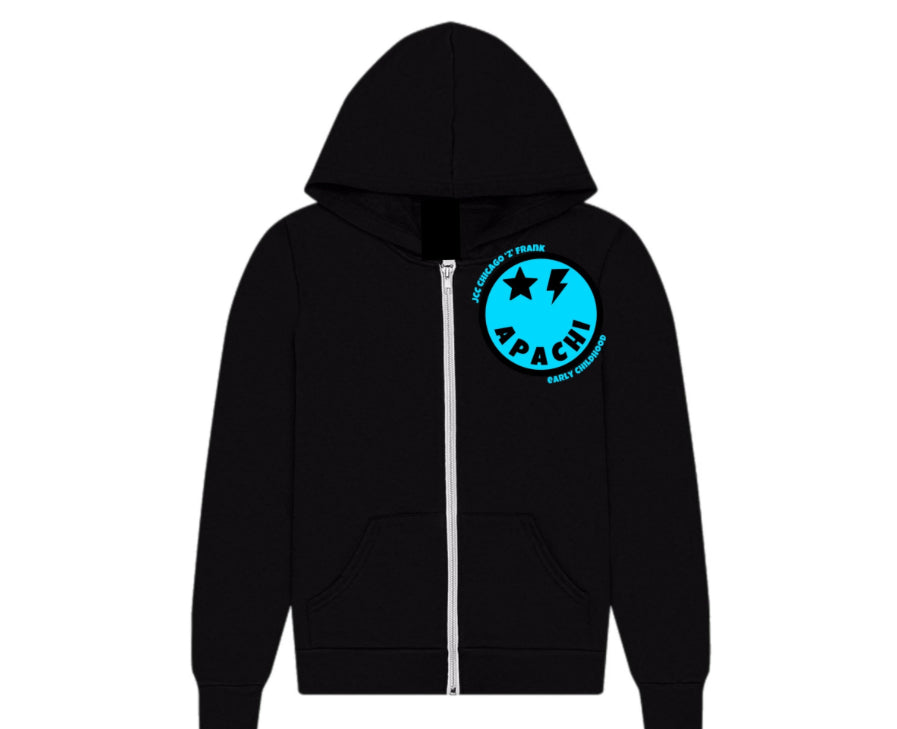 Blue emoji APACHI zip hoodie