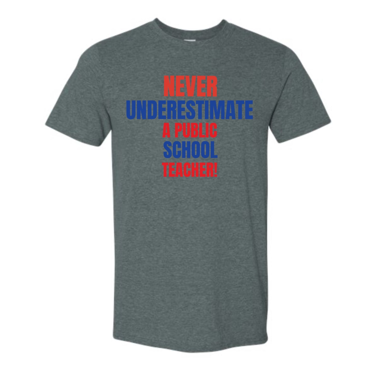 Never underestimate a public school teacher- unisex shirt