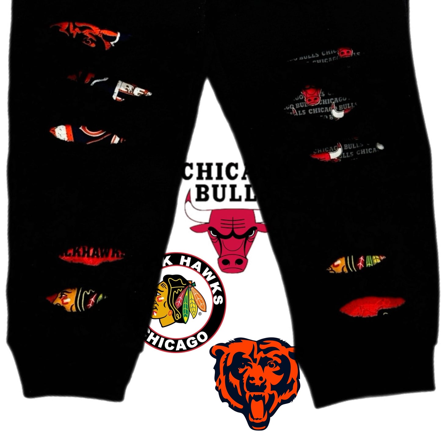 Chicago sports joggers football joggers chicago sweatpants Chicago pants chicago teams pants Chicago baby gift