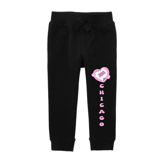 Pink heart JCC Am Shalom joggers