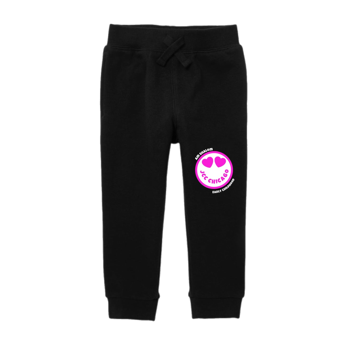 Pink emoji JCC Am Shalom joggers