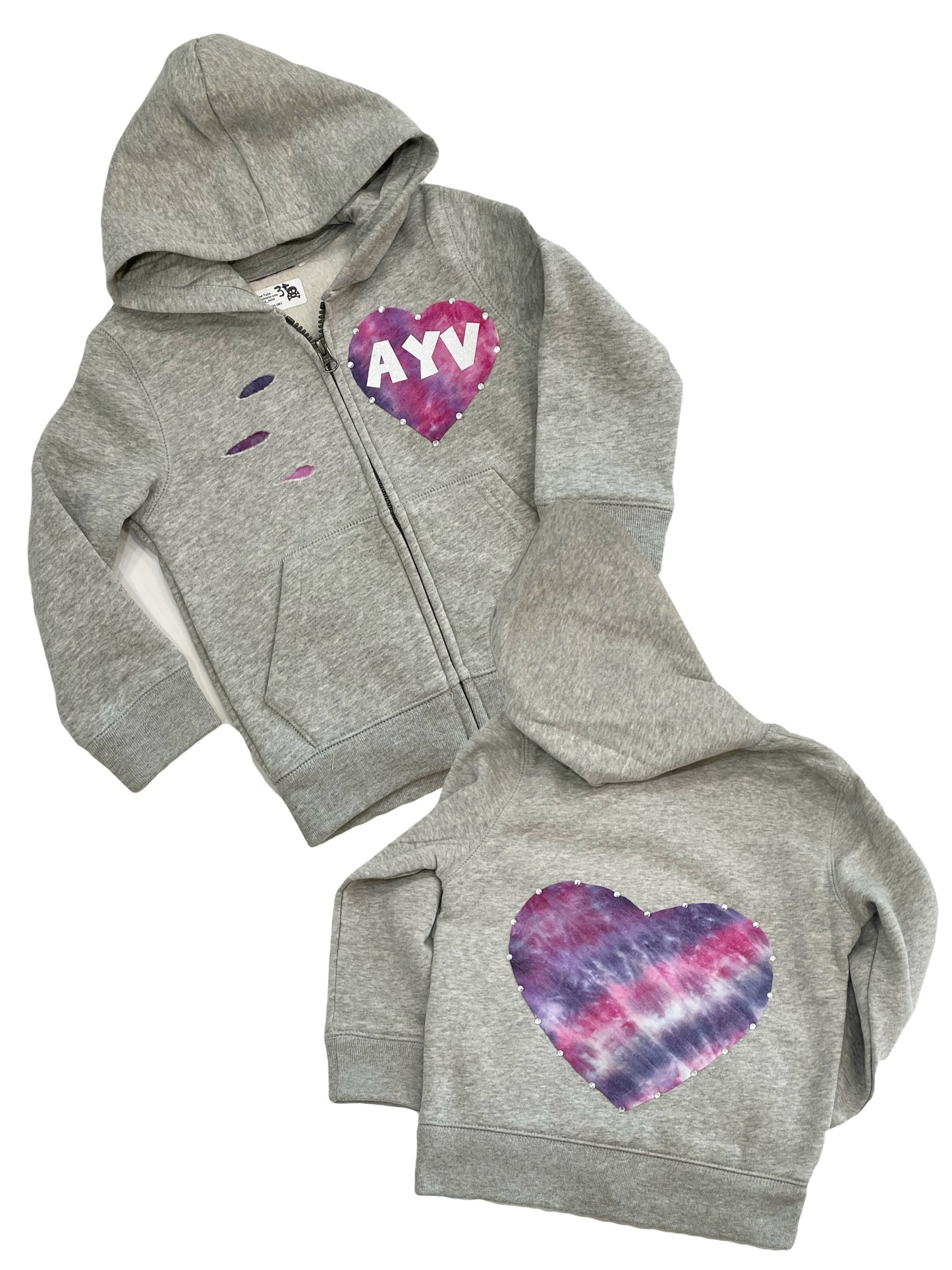 Heart zip hoodie